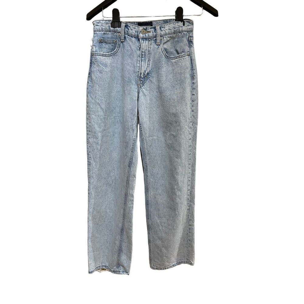 Lucky Brand Wide Leg High Rise Jeans Womens Size 2/26 Distressed Pants